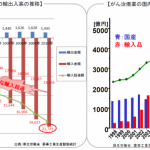 日本の医薬品の輸出入高推移